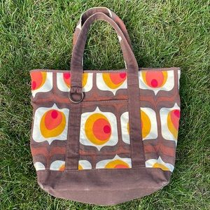 Groovy cotton tote with lots of pockets